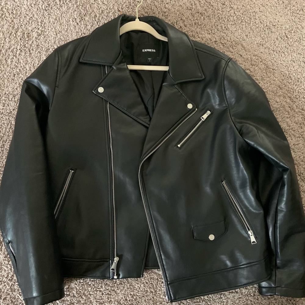 Mens express leather jacket